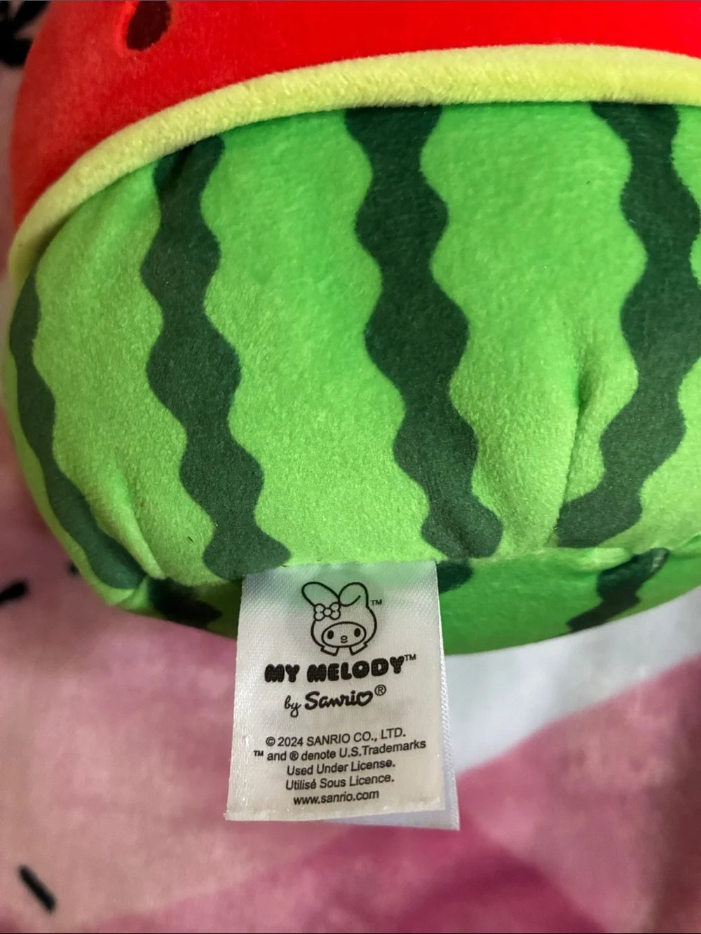 Squishmallows My Melody Red Watermelon Bunny Plush